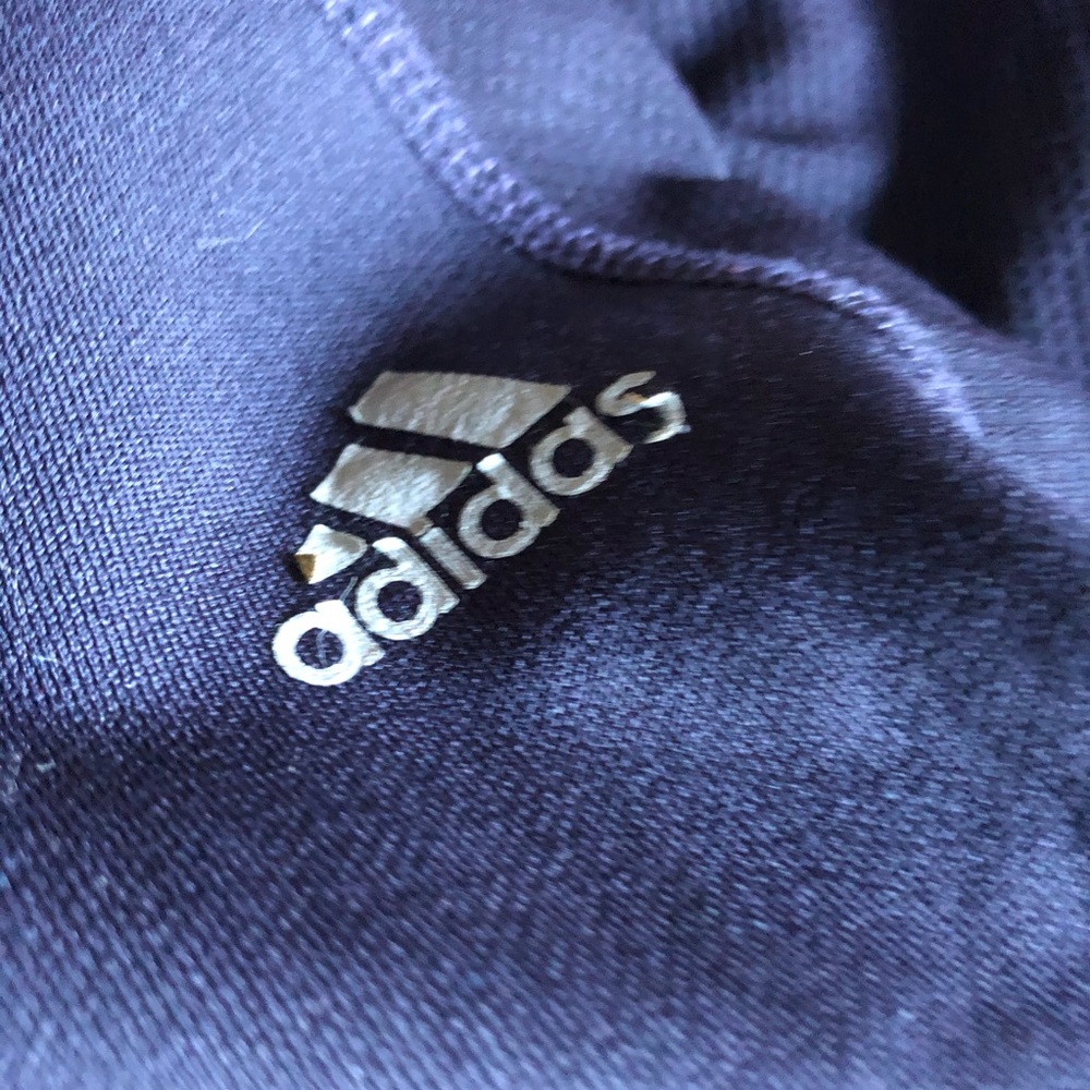 Adidas Dark Purple Plum Pink Stripes ZIP Up - Picture 11 of 11